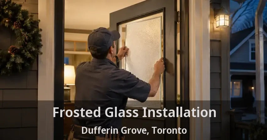 Frosted Glass Installation Dufferin Grove, Toronto - ON